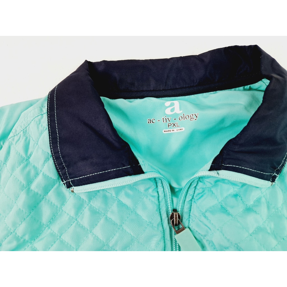 Ac-tiv-ology Puffer Vest Full Zip Robbins Egg/Teal Size PXL - Picture 2 of 7